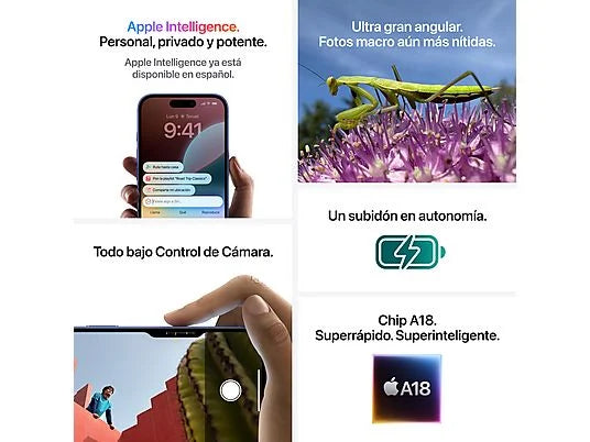 Apple iPhone 16 (6.1" OLED Super Retina XDR, Chip A18 Bionic, iOS)