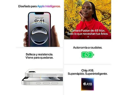 Apple iPhone 16e (6.1'' OLED Super Retina XDR, Chip A18, iOS,8GB RAM)