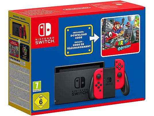 Consola Nintendo Switch (32 GB) con Joy-Con Rojos + Super Mario Odyssey