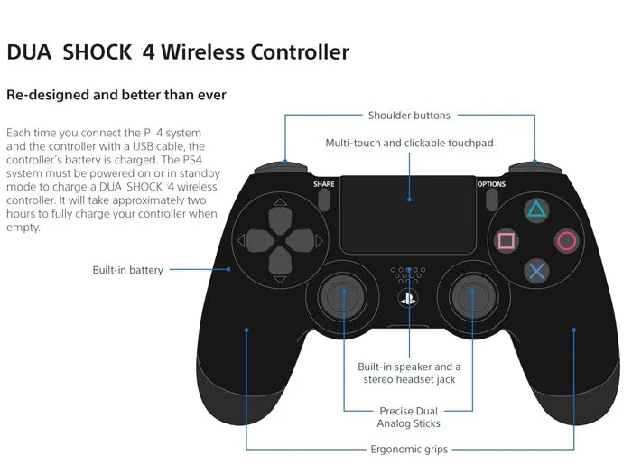 Mando Inalámbrico para PS4/PC/Móvil - Rojo, Doble Vibración, Sensor de 6 Ejes