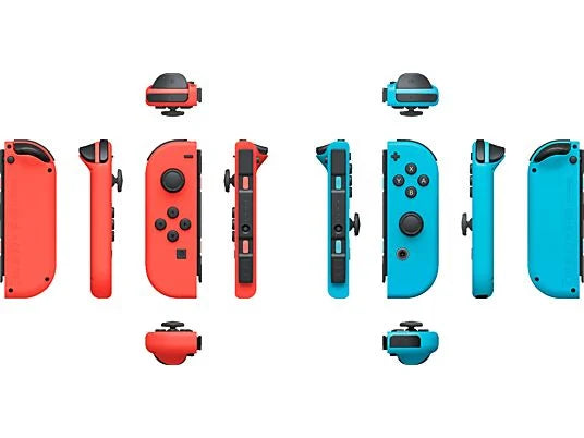 Set de Mandos Joy-Con (Izquierda y Derecha) para Nintendo Switch - Rojo y Azul Neón