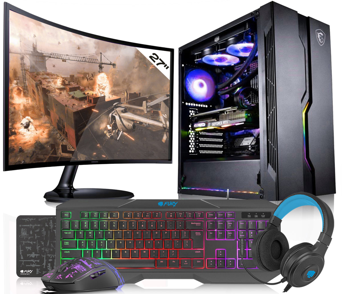 PC Gaming VIST con Monitor 27" (AMD Ryzen 7 5700G, 32GB RAM, 1TB SSD, Radeon Vega 8)