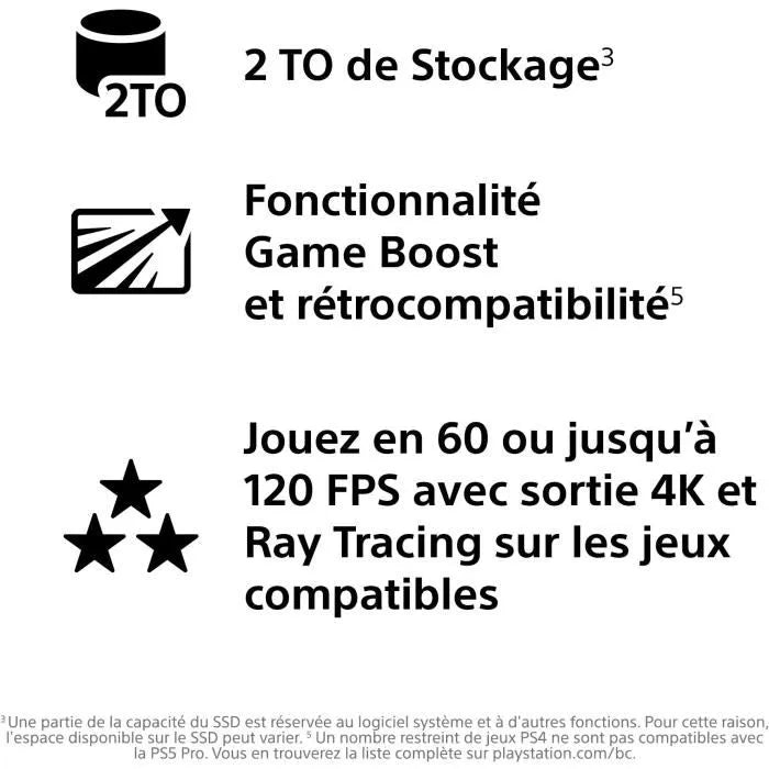 Consola PlayStation 5 Pro (PS5 Pro) - 2TB SSD, 4K 120Hz, PSSR, Ray Tracing Avanzado