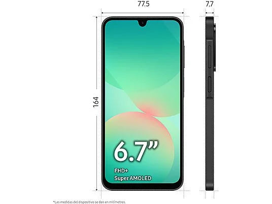 Smartphone Samsung Galaxy A26 5G (6.7" FHD+ Super AMOLED - 6/12GB RAM - 128/256GB)