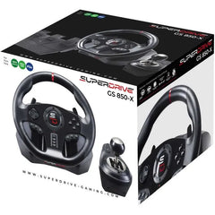 Volante SUPERDRIVE GS850-X - 270°, Palancas, Pedales, Dual Vibration - PS4, Xbox, PC